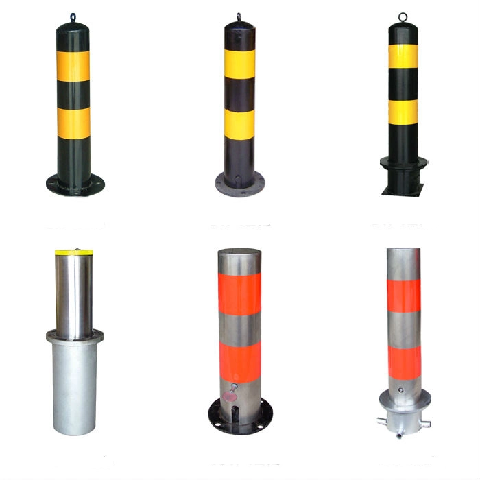 Gates and Steel Fence Metal Road Warning Post Street Block Safety Security