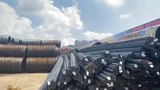 Barras de reforço de aço de fibra de vidro Barra de ferro deformada Barra de aço Barras de construção em bobinas Haste